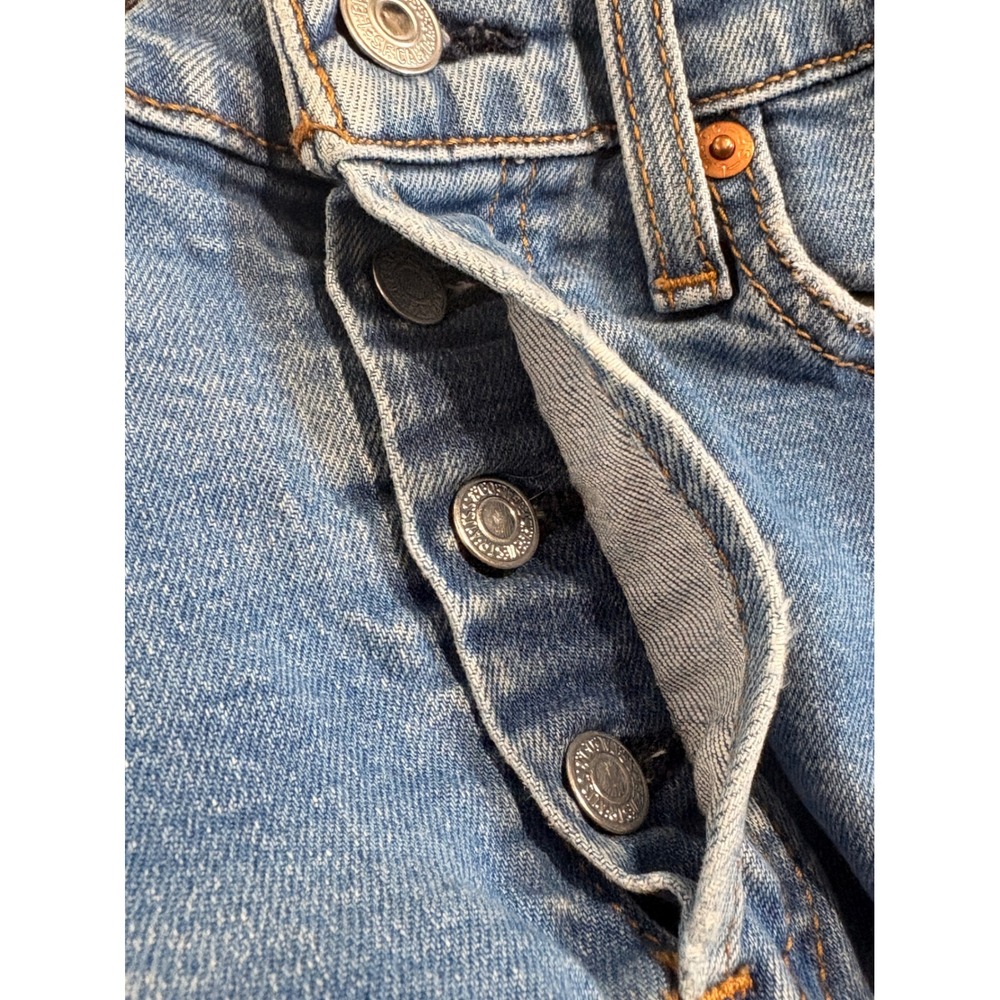 Levis Wedgie Skinny Jeans Medium Wash Blue High Rise Button Fly Sz W26 - Picture 3 of 7